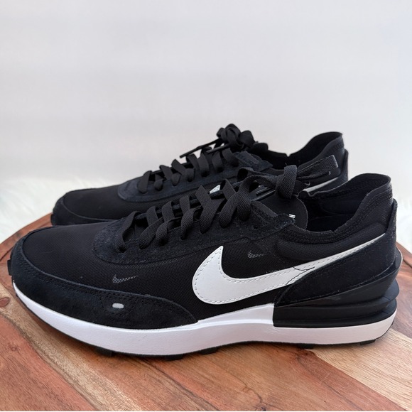 Nike Waffle One Womens Black White Casual Lifestyle Sneakers DC2533001 Sz 10 - Picture 4 of 12